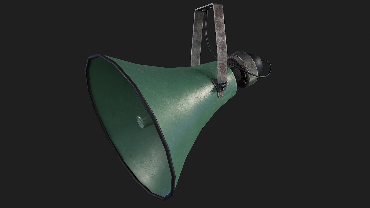 Old Military Horn Speaker Siren 3D Model