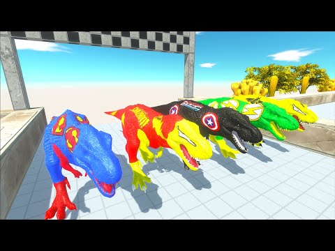 Speed Race Championship Hunting Found Jurassic World Ev 5 T rex Superhero Vs Indominus Rex Marvel Dc