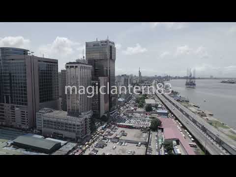 Aerial View Of Busy Road In Marina in Lagos Island, Lagos, Nigeria
