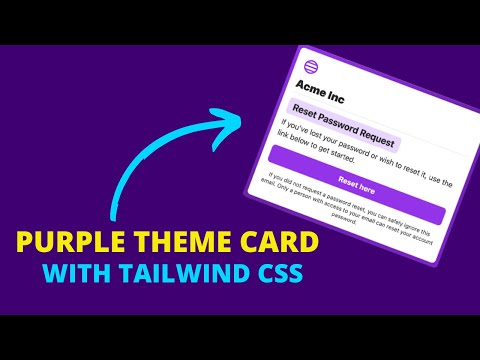 Purple Theme Card with Tailwind CSS