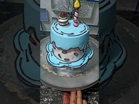Comic cake | I was very happy to make this cake 😍 #shorts #ytshorts #shortsfeed #viral #trending ...