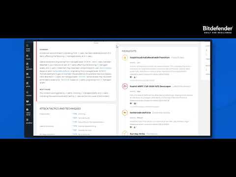 Bitdefender GravityZone XDR - Technical Spotlight