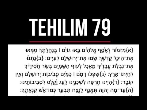 [Tehilim עט] Salmo 79 en hebreo con fonética
