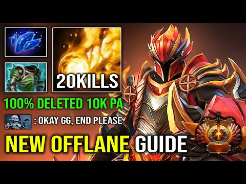 NEW Pro 10K Offlane Dragon Knight Guide | 100% Deleted PA From the Lane with Annoying Fireball DotA