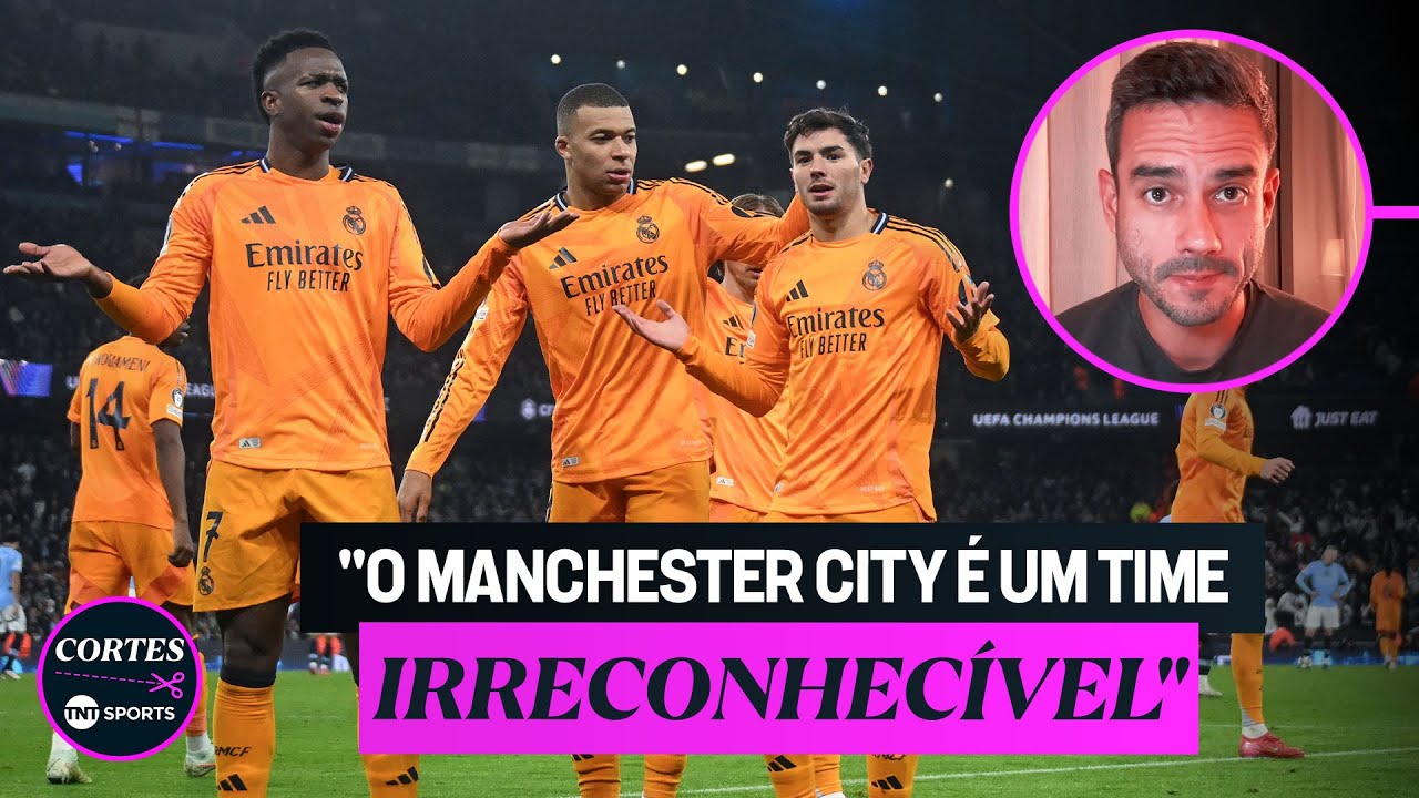 VINI JR JOGA MUITO CONTRA O CITY E BECHLER ANALISA: "SEMPRE VI O REAL MADRID FAVORITO NO CONFRONTO"