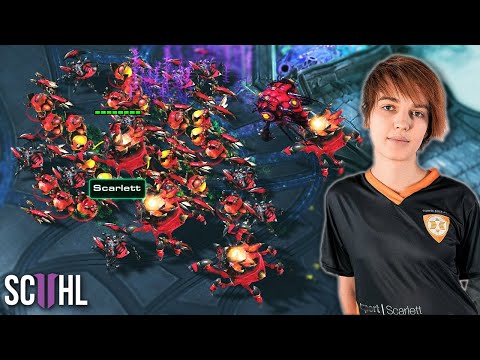 Scarlett's MASSIVE ZERG SWARM - Starcraft 2: Scarlett vs. Creator