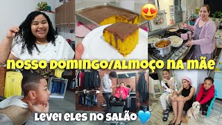 NOSSO DOMINGO✨ OS MENINOS CONTARAM O CABELO| ALMOÇO NA CASA DA MÃE| VLOG😍