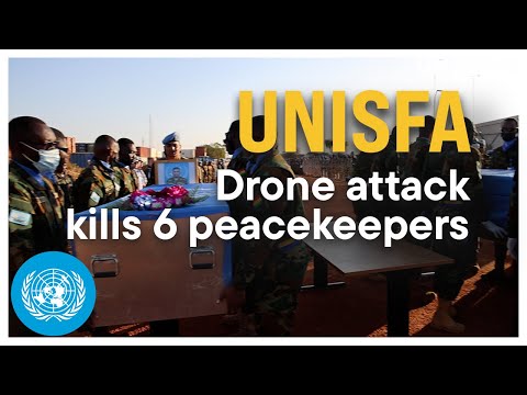 Six peacekeepers laid to rest following deadly drone attack in Sudan | United Nations Peacekeeping