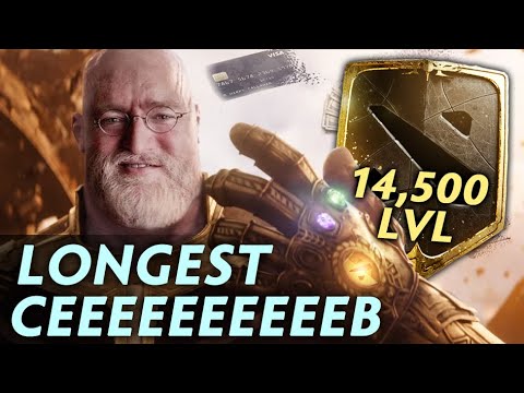 14,500 HIGHEST Battle Pass lvl — LONGEST Ceeeeeb in Dota