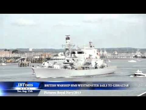British Warship HMS Westminster Sails To Gibraltar
