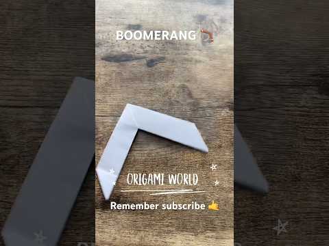 HOW TO FOLD ORIGAMI BOOMERANG STEP BY STEP | THROW BOOMERANG ORIGAMI PAPERCRAFT | DIY PAPER WEAPON