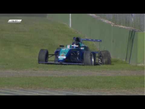 Italian F4 Championship 2016. Race 3 Imola. Ahmad Al-Mohanadi Crash & Spins at 1st Lap