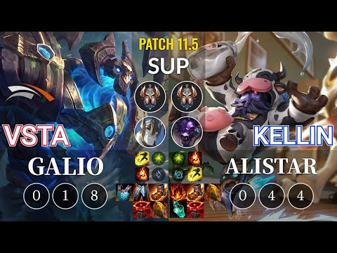 HLE Vsta Galio vs Kellin Alistar Sup - KR Patch 11.5