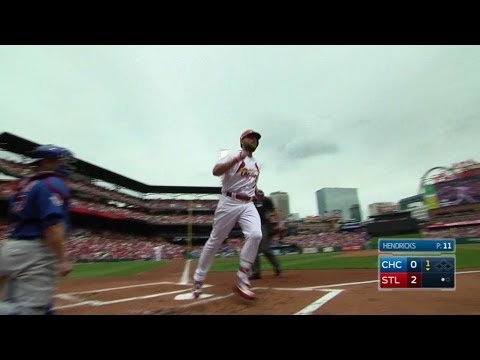 CHC@STL: Holliday connects for a two-run homer