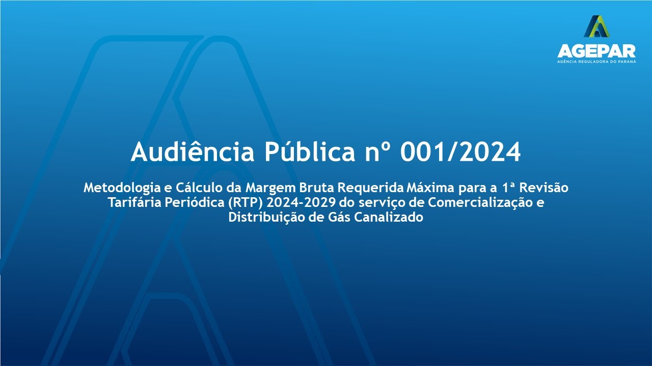 Audiência Pública N.º 001/2024-AGEPAR