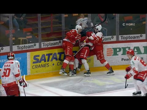 Jesse Joensuu taklasi päähän Valtteri Viljasta