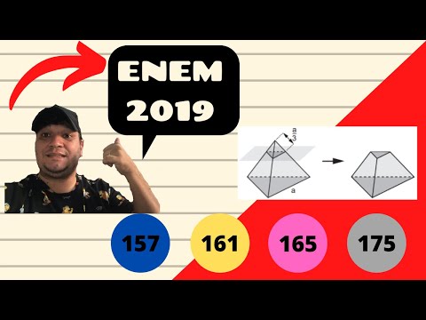 ENEM 2019 Questão 175 Prova Cinza - Matemática Pirâmides Luminária Geometria Espacial