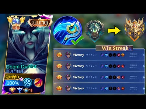 RANK UP FASTER WITH KARINA - KARINA BEST BUILD 2024 - MLBB