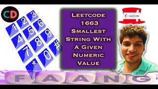YouTube video 'Smallest String With A Given Numeric Value | Leetcode 1663 | Maths | Live coding session 🔥🔥'