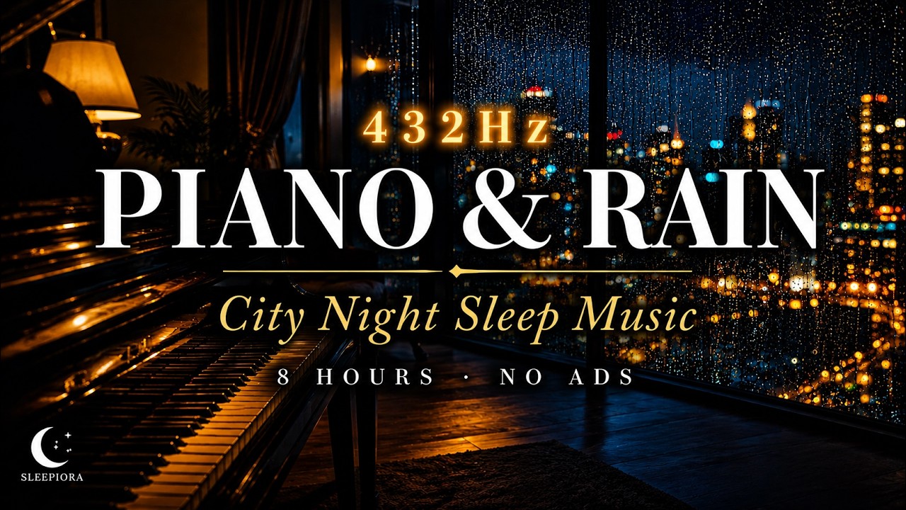 Rainy Night Serenity: Relaxing Window Rain & City Lights (Seamless Loop)