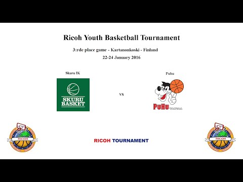 Skuru Basket (P02 Elite) vs PuHu (Finland) - 3:rde place game - 2016-01-24
