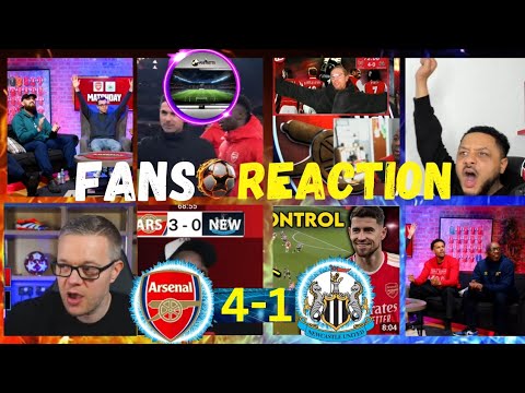 ARSENAL & NEWCASTLE FANS REACTION TO ARSENAL 4-1 NEWCASTLE  | EPL | FANS CHANNEL
