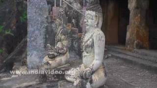 Sculptures at Undavalli caves in Vijayawada 