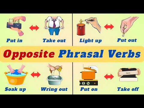 50 Common Opposite Phrasal Verbs with Meaning and Examples | English Speaking Practice for Beginners