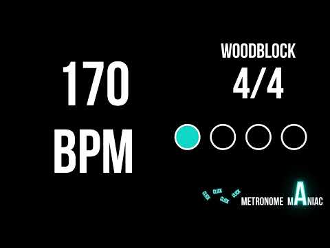 Metronome 170 BPM 4/4 - Woodblock