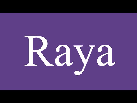 How To Pronounce ''Raya'' (Stripe) Correctly in Spanish