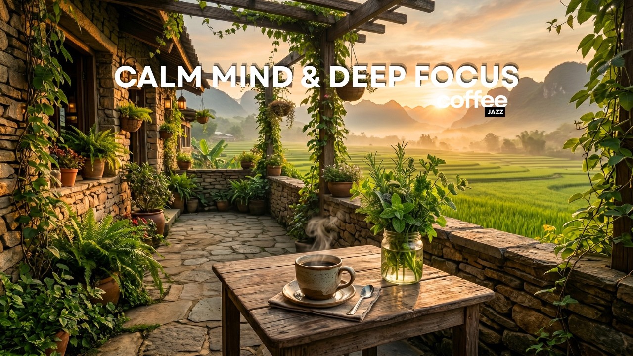 Peaceful Countryside Café ☕ Smooth Jazz Ambience for a Calm Mind & Deep Focus
