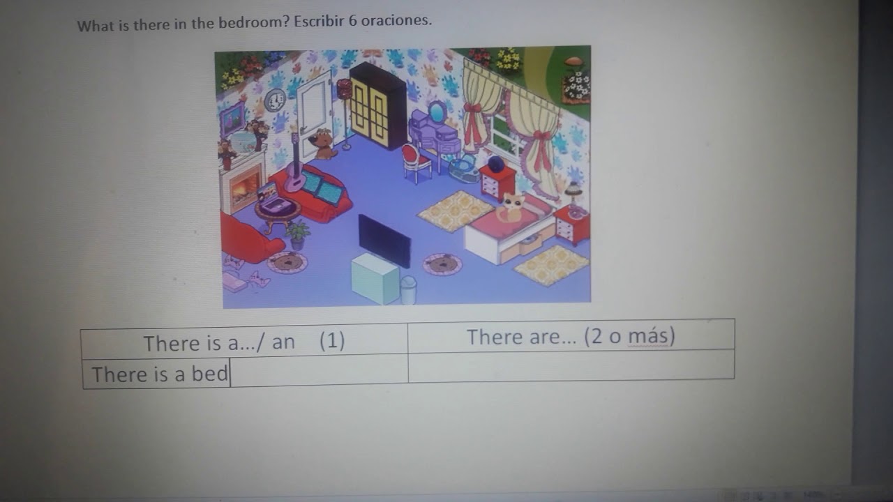 Cómo describir habitación en Inglés