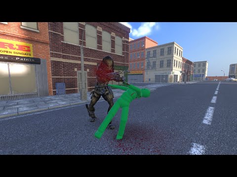 PREDATOR vs Ragdoll Army Overgrowth Mods Gameplay