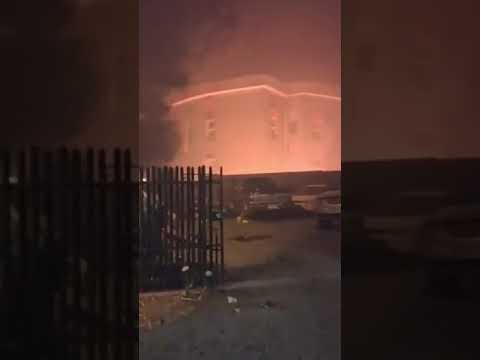 Incendio en Cesfam de Lirquen, Penco, Bio-Bio, Chile