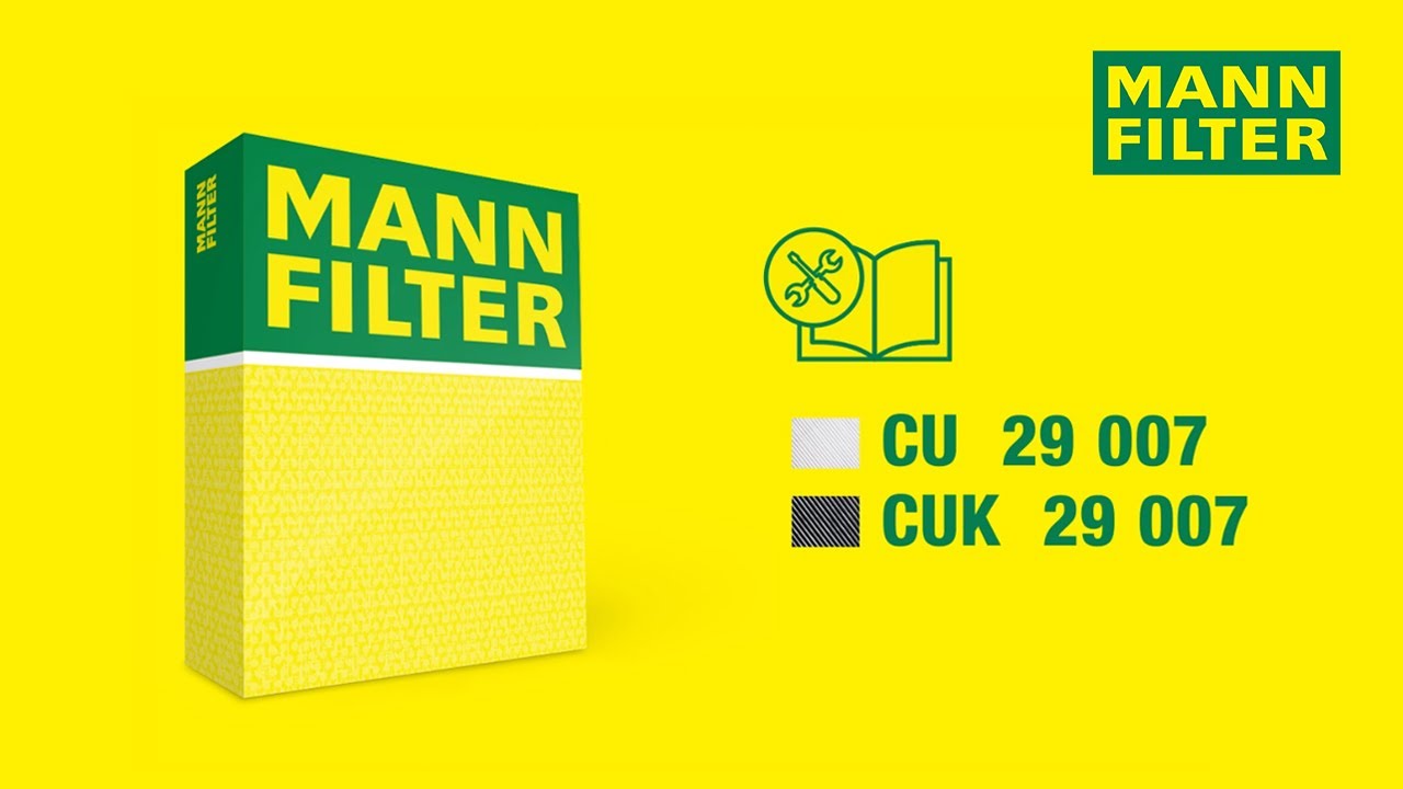 How to change a cabin air filter by MANN-FILTER I CU 29 007 - CUK 29 007