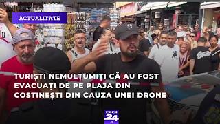 Turiști nemulțumiți că au fost evacuați de pe plaja din Costinești din cauza unei drone