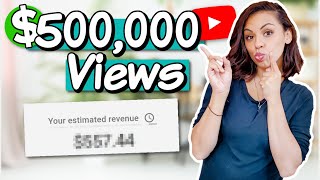 How Much YouTube Paid Me For 500k Views On One Video l How Much I Make As A Small YouTuber