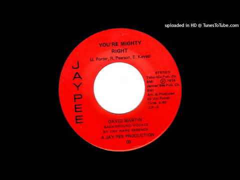 Rare Soul Disco Funk 45 David Martin - You're Mighty Right