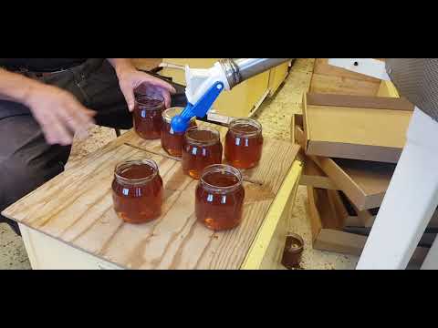 Klarningstank, tappning på burk.