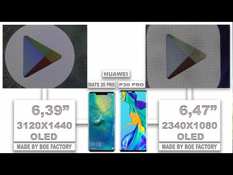Huawei P30 Pro vs Huawei Mate 20 Pro display quality