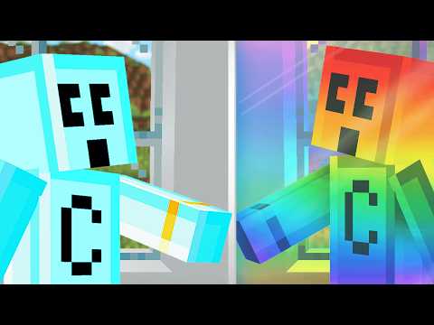 Minecraft but Everything I touch turns to Rainbow