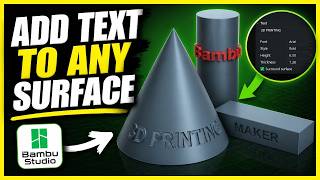 How To ADD Text To Flat Surface In Bambu Studio (EASY) 2026