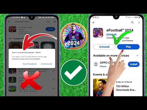 How to Fix Can't Install eFootball 2024 | Can't install eFootball 2024 Problem