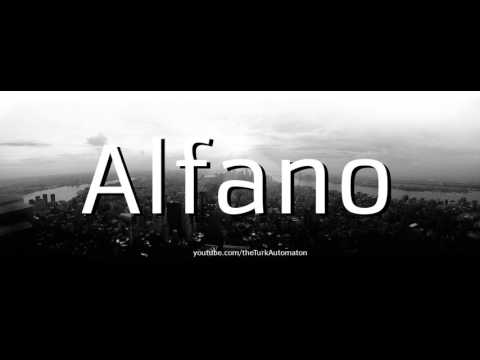 How to pronounce Alfano in German