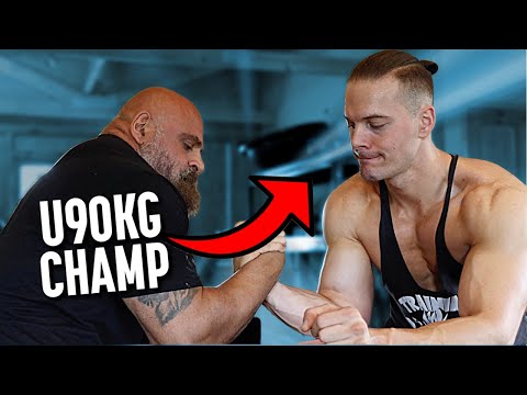 Strongman Arm Wrestling Under 90kg Champion Adrian Popescu
