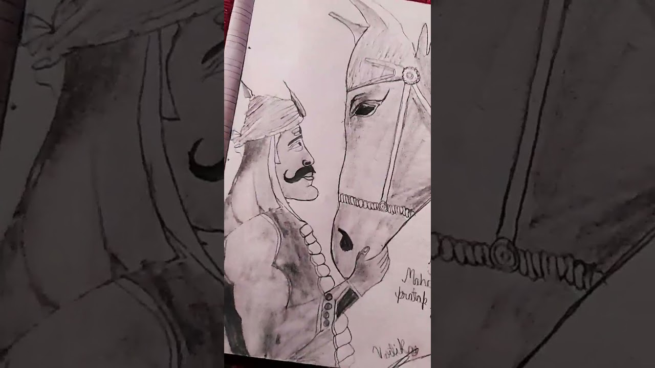happy Maharana Pratap Jayanti Maharana Pratap Jayanti drawing 🥰🥰👍😍🐴🙏🙏🙏🤗drawing artist vartika #