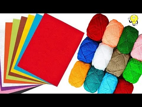 Woolen Flower Making Wall Hanging - Home Decoration Ideas - Best Out Of Waste Wool Craft Ideas Video