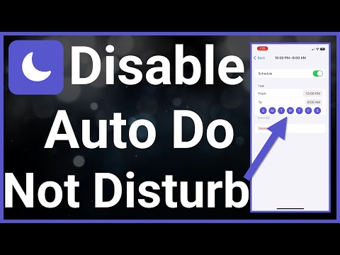 How To Turn Off Automatic Do Not Disturb On iPhone