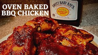 Easy Oven Baked BBQ Chicken//crispy oven baked BBQ chicken