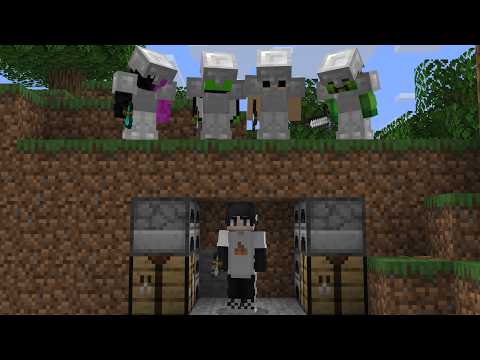 Minecraft Speedrunner VS 4 Infected Hunters
